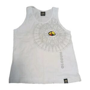 Olodum Brazil Tank Top G-L White Peace Symbol Afrobeat Reggae Michael Jackson